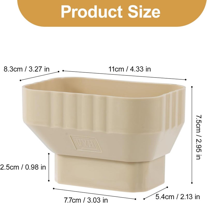 VYH 3x4 to 2x3 Gutter Downspout, Downspout to Downspout Adapter (Cream 2 Pack) - Image 2